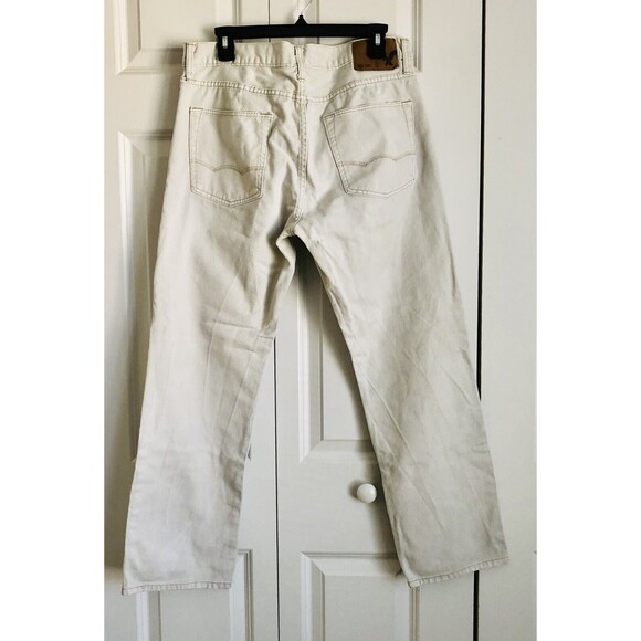 American Eagle Outfitters Men's Light Gray Jeans W33"x L30" Original Straight %% - Picture 3 of 8